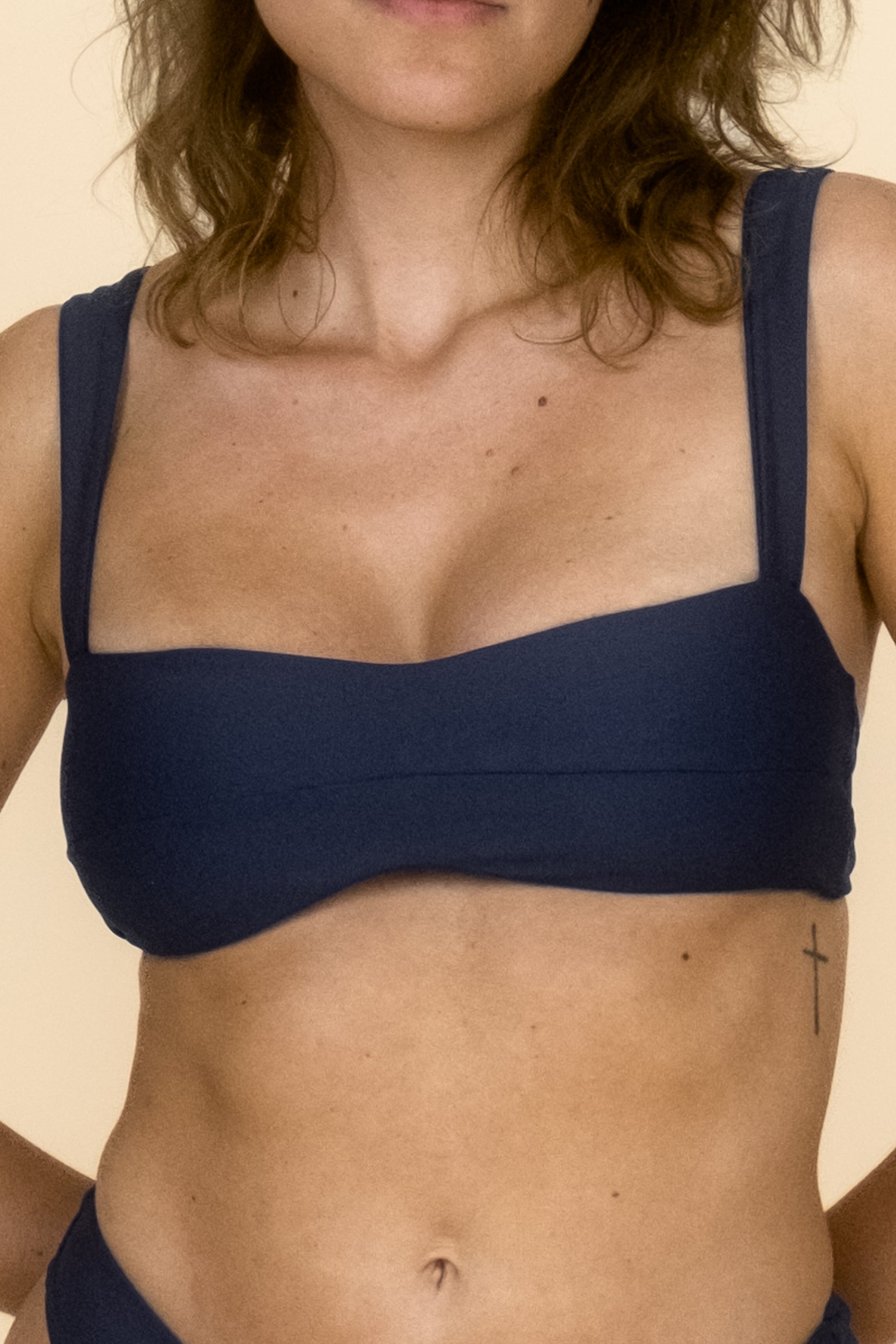 "Wave" Blue Top - Front detail